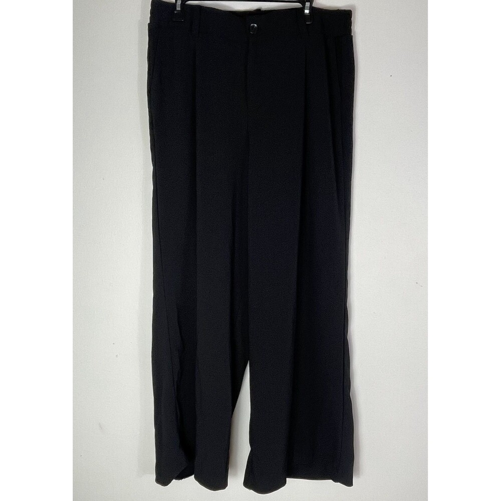 Torrid Black Wide Leg Black Pants Size 14 Capsule Office Wear Comfortable Boho